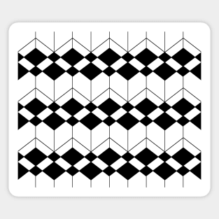 Abstract geometric pattern - black and white. Sticker